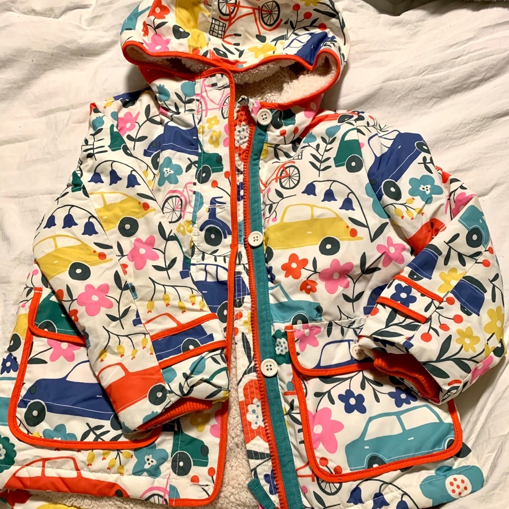 Mini Boden girls Sherpa coat